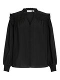 VILA VIKOMMA CUELLO EN V CAMISA, Black, highres - 14113753_Black_001.jpg
