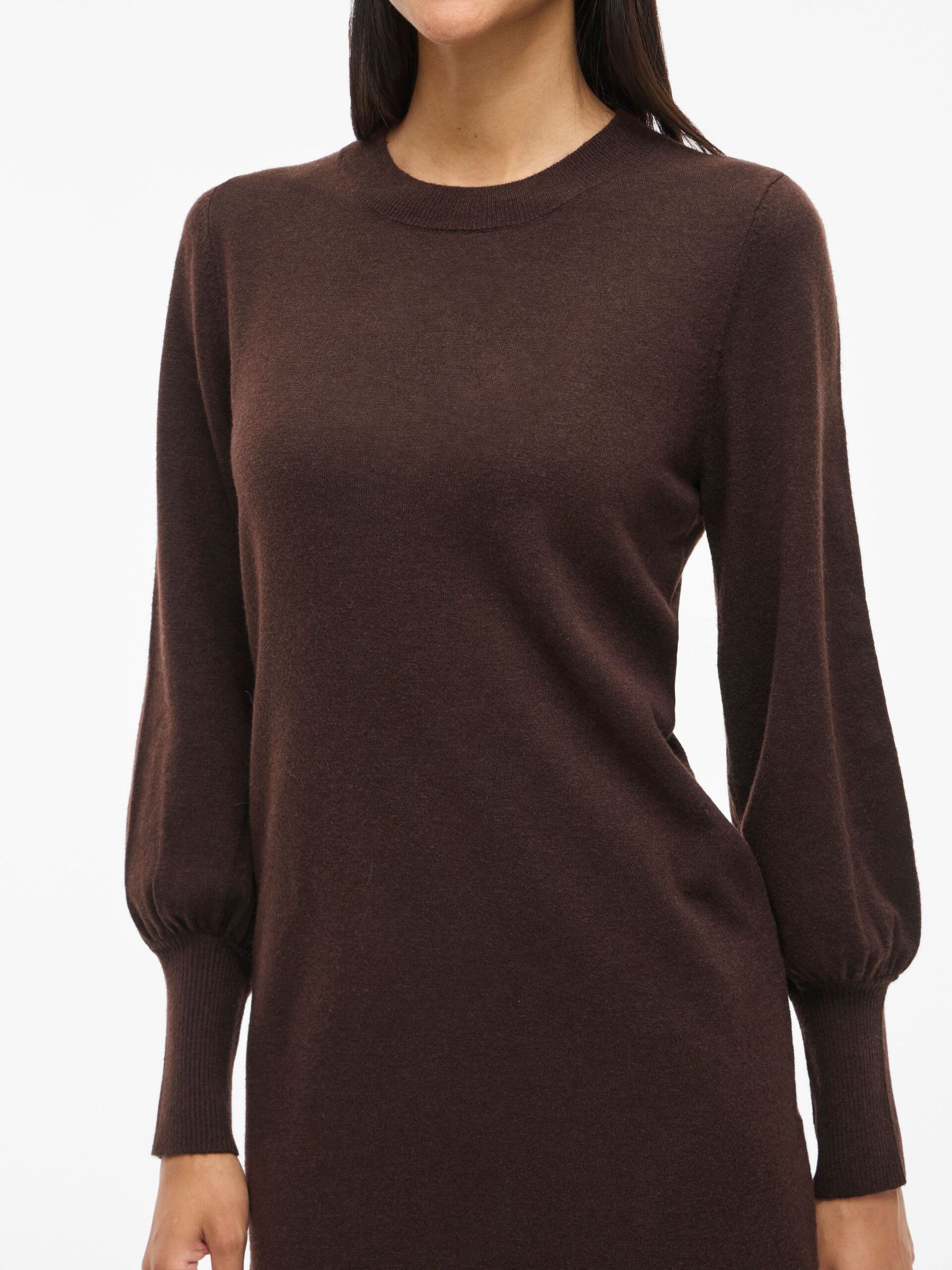 Carousel image - VIKERRY KNITTED SHORT DRESS, Coffee Bean | 3
