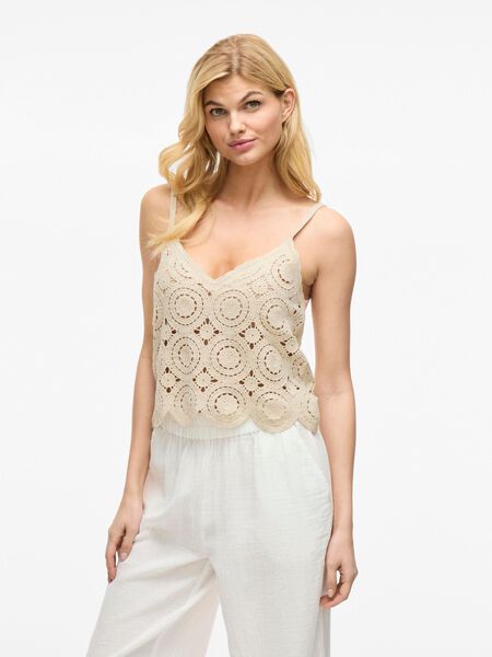 VILA VIRISSE CROCHET STRAP TOP, Birch, highres - 14105861_Birch_003.jpg