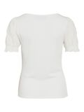 VILA SQUARE NECK SHORT SLEEVED TOP, Snow White, highres - 14108367_SnowWhite_002.jpg