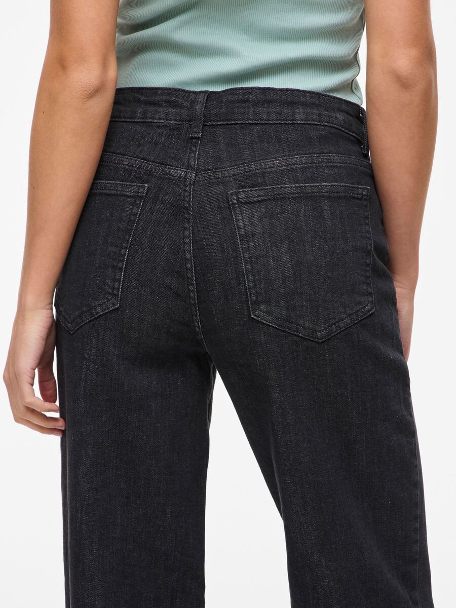 Carousel image - VILISA MIDDELS H&Oslash;Y MIDJE STRAIGHT FIT JEANS, Black Denim | 5