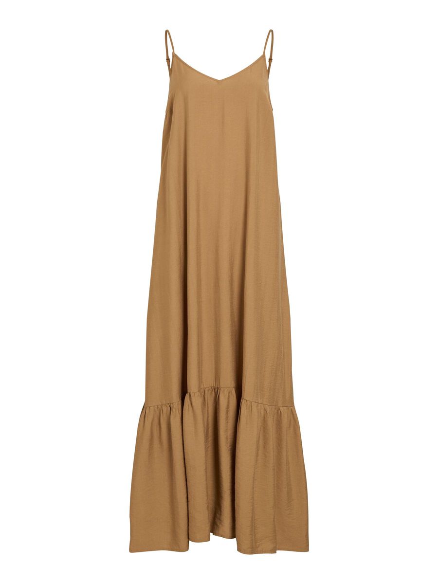 VILA VISILLE STRAP MAXI DRESS, Bistre, highres - 14112580_Bistre_001.jpg