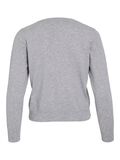 VILA AVEC BOUTONS SUR LE DEVANT CARDIGAN EN MAILLE, Light Grey Melange, highres - 14108338_LightGreyMelange_002.jpg