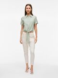 VILA FRONT KNOT SHORT SLEEVED SHIRT, Silt Green, highres - 14096244_SiltGreen_005.jpg