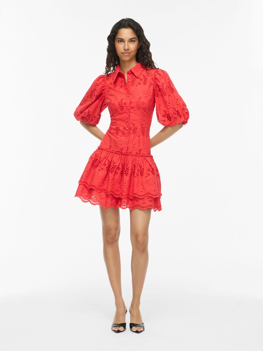 Carousel image - VISMILLA KURZ&Auml;RMELIGES MINIKLEID, Hibiscus | 4