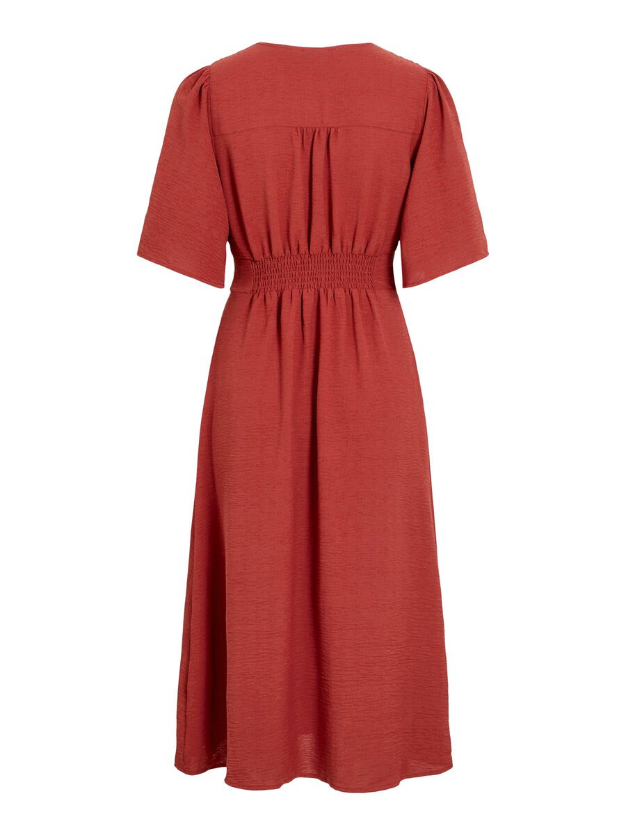 Carousel image - VISKOV SHORT SLEEVED MIDI DRESS, Burnt Henna | 7