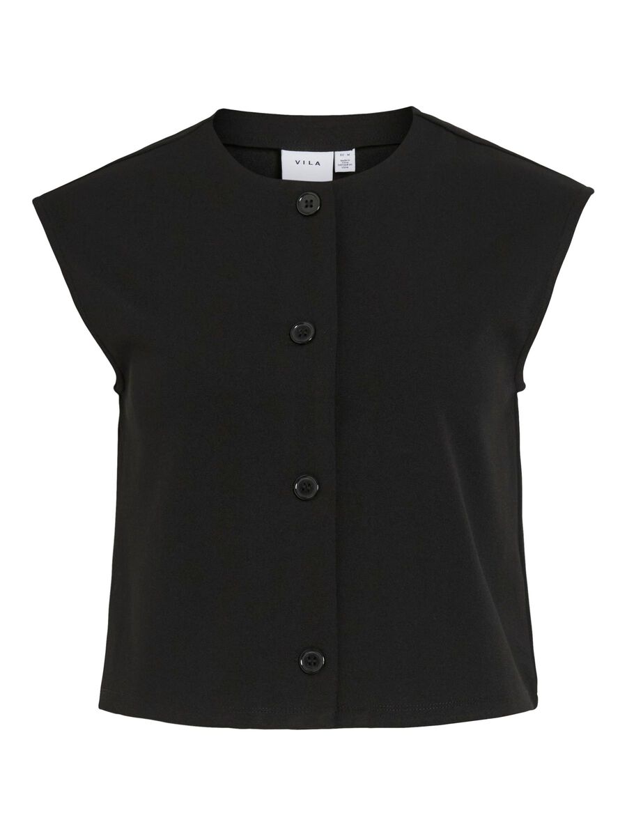 VILA VICLARA TAILORED WAISTCOAT, Black, highres - 14111179_Black_001.jpg
