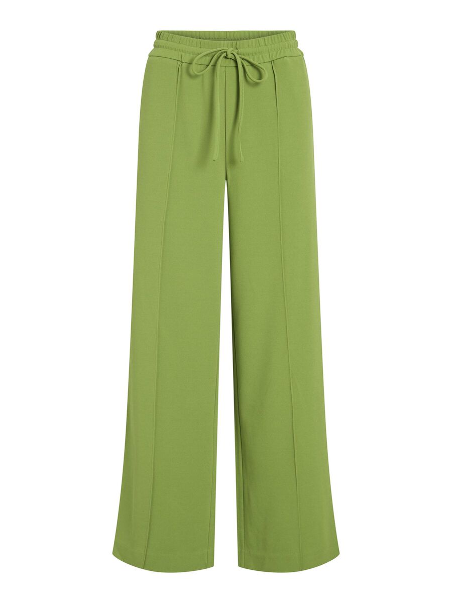 VILA VICLUA HIGH WAISTED WIDE-LEG TROUSERS, Kelp Forest, highres - 14095436_KelpForest_001.jpg