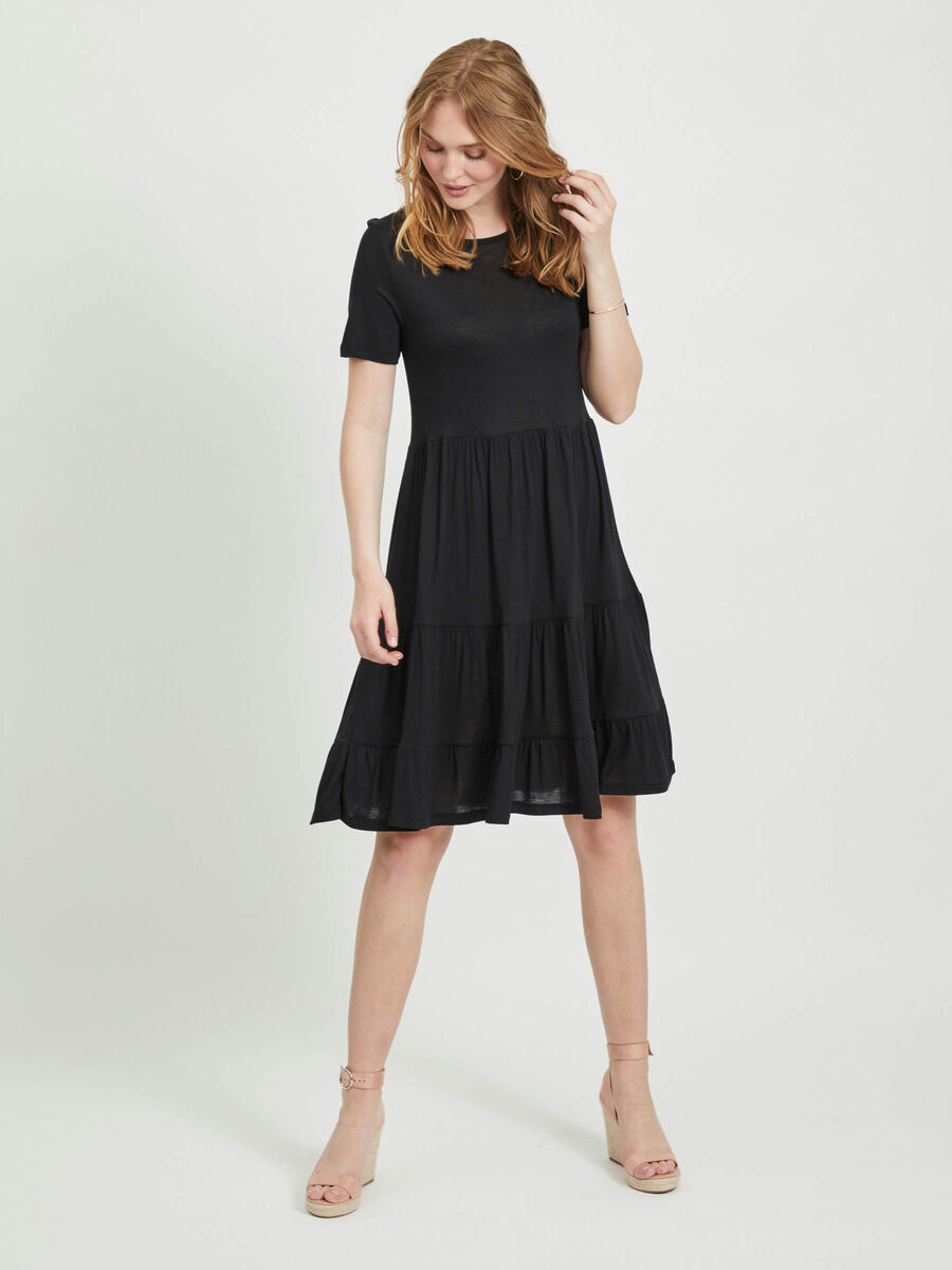 Carousel image - LOOSE FIT KORTERMET KJOLE, Black | 4