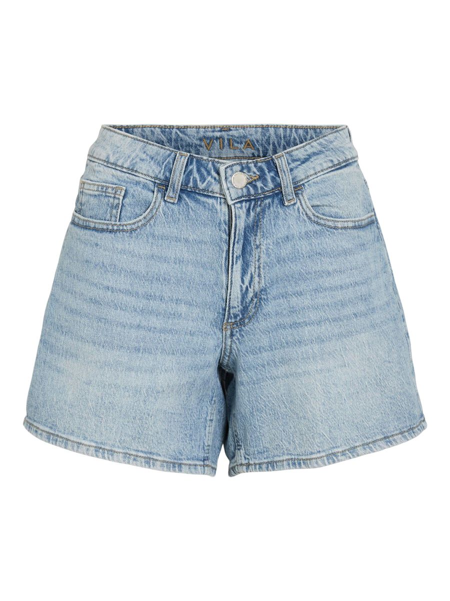 VILA VIJAF NORMAL MIDJA JEANSSHORTS, Light Blue Denim, highres - 14111887_LightBlueDenim_1233481_001.jpg