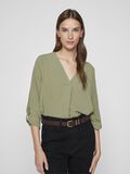 VILA VIJOSA V-HALS TOPP MED 3/4 ERMER, Oil Green, highres - 14102906_OilGreen_006.jpg