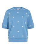 VILA VISIF KORTÆRMET SWEATSHIRT, Blissful Blue, highres - 14113196_BlissfulBlue_1251676_001.jpg