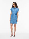Product image thumbnail - VINORI SHORT SLEEVED SHIRT DRESS, Medium Blue Denim | 1