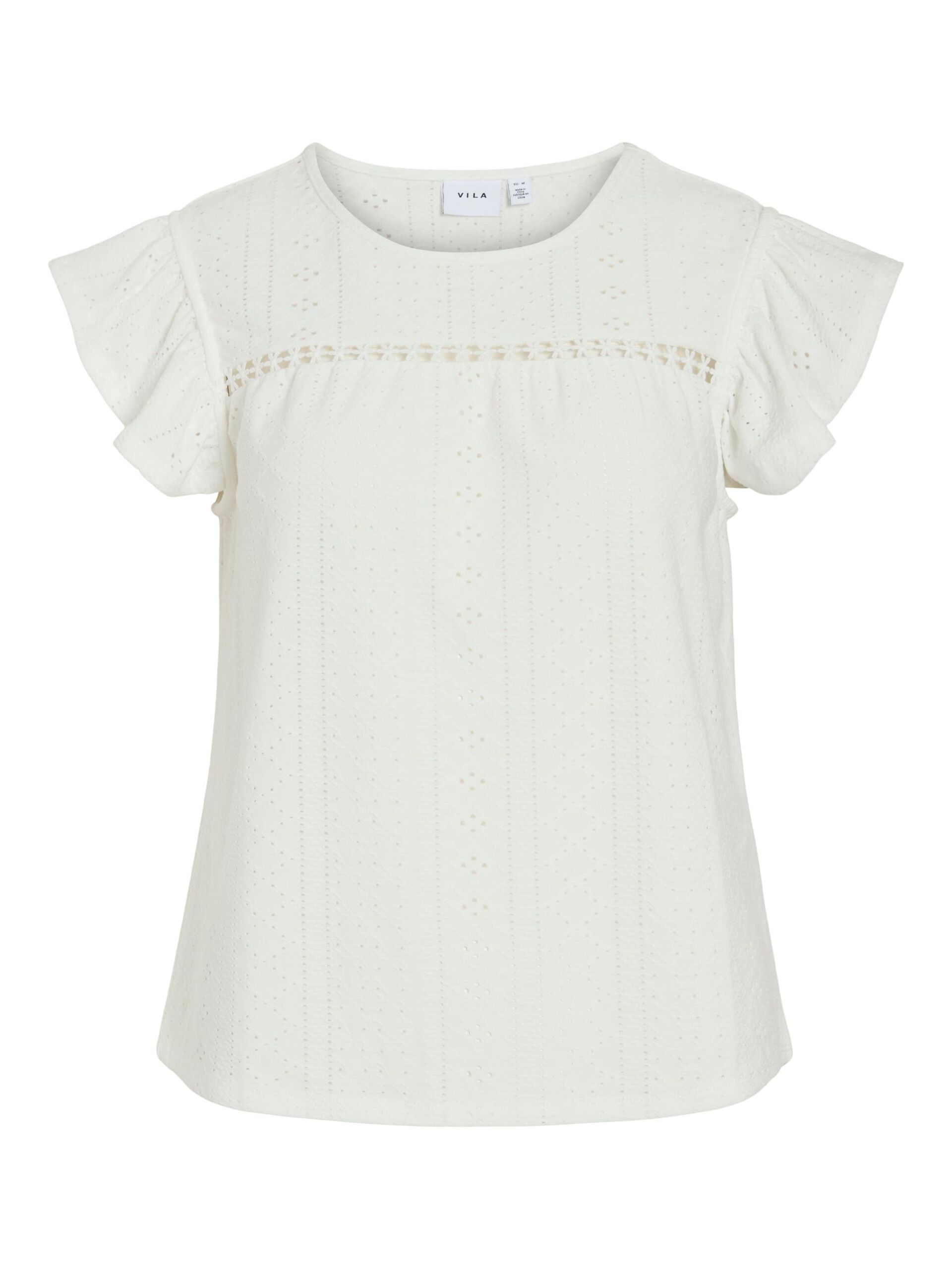 Carousel image - VIPOINTA ROUND NECK CAP SLEEVE TOP, Snow White | 5