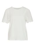 VILA VICELIANA ROUND NECK SHORT SLEEVED TOP, Snow White, highres - 14106095_SnowWhite_001.jpg