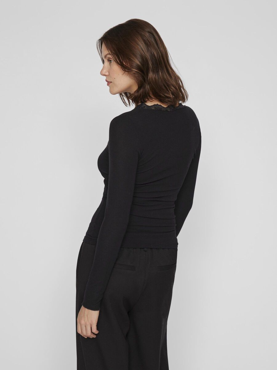 VILA RUND HALS LANGERMET TOPP, Black, highres - 14107062_Black_004.jpg