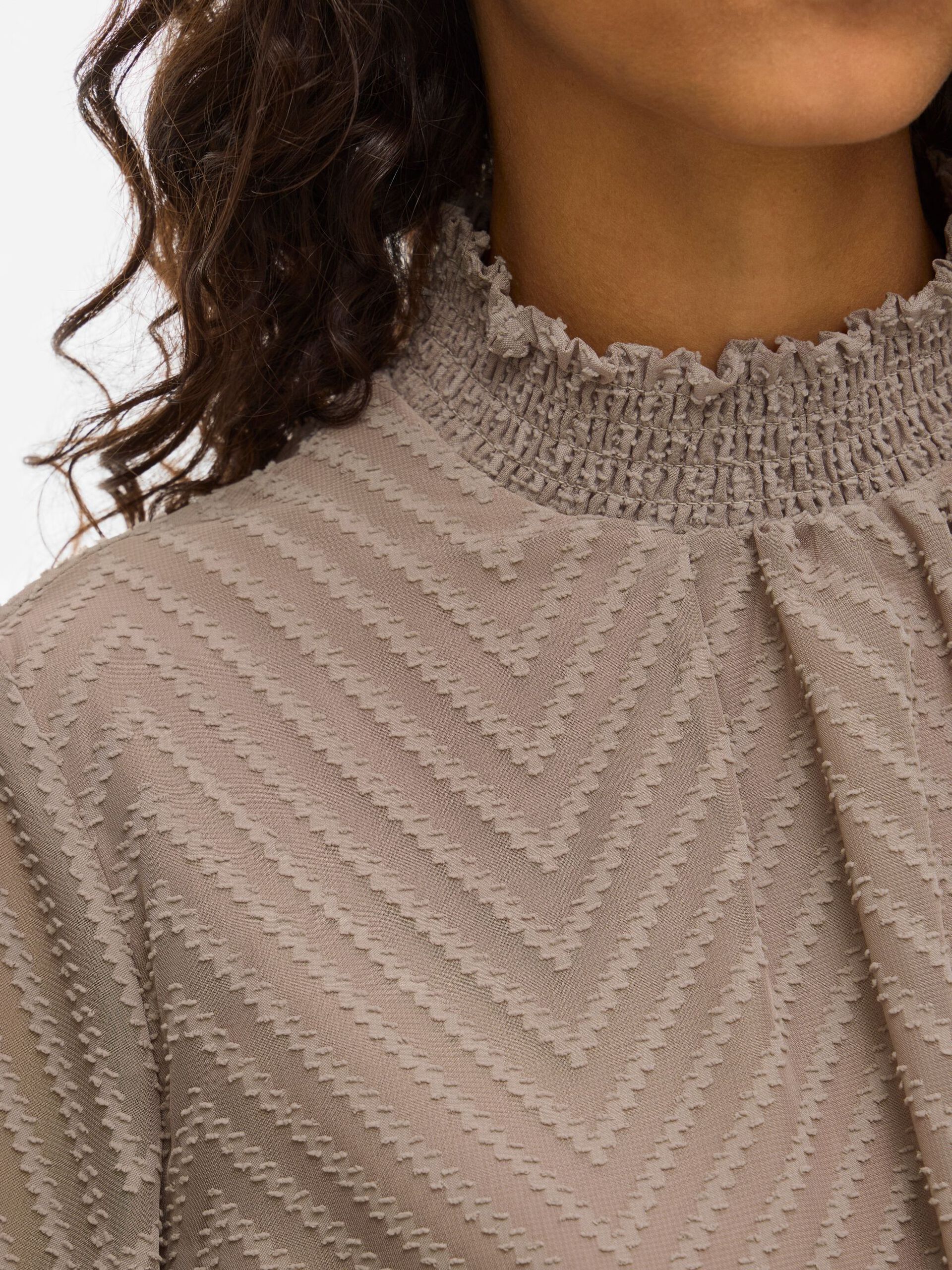 Carousel image - HIGH NECK LONG SLEEVED BLOUSE, Fossil | 3