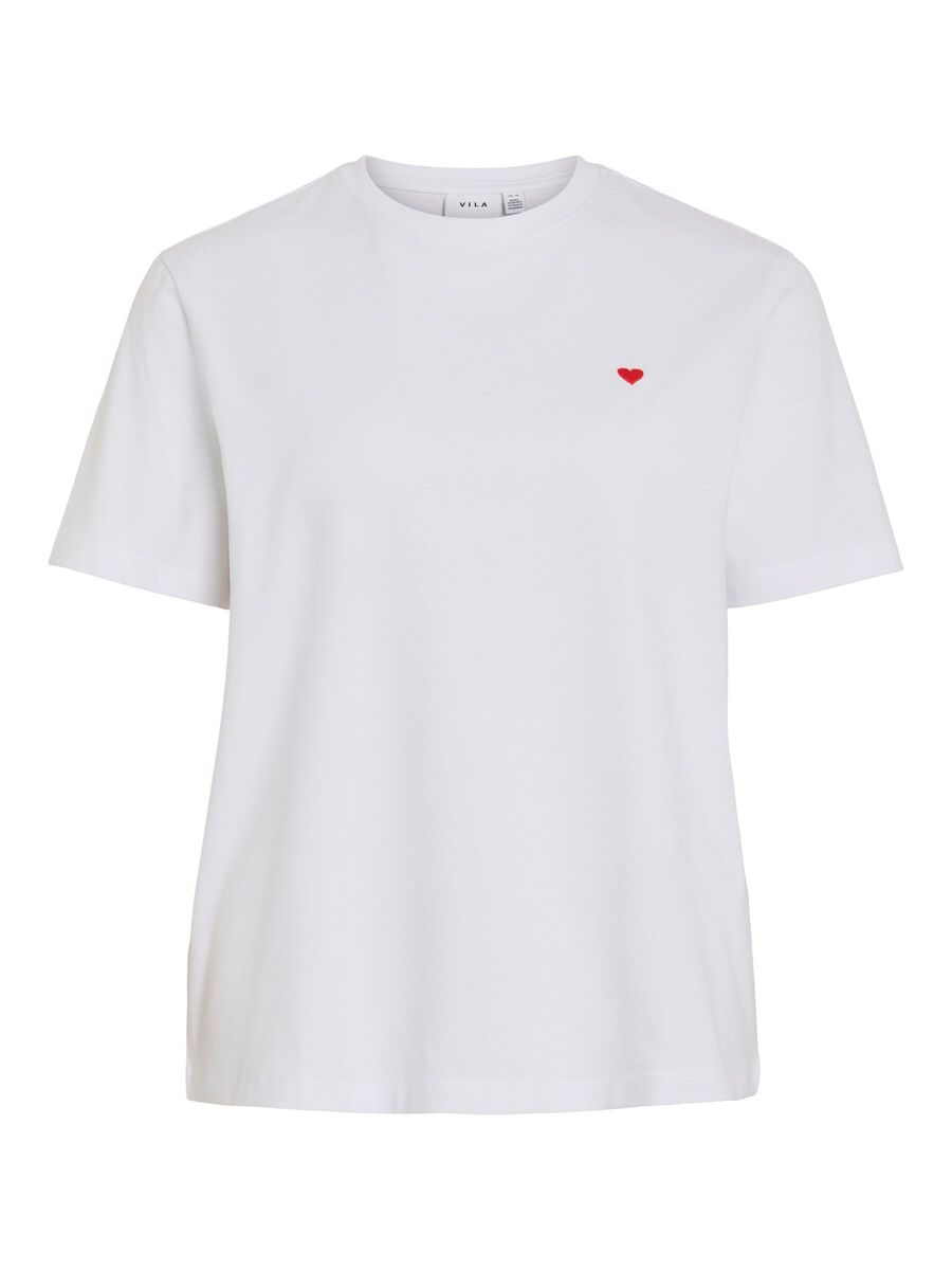 VILA VINORA ROUND NECK T-SHIRT, Bright White, highres - 14103448_BrightWhite_1201902_001.jpg