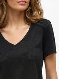 VILA SHORT SLEEVED V-NECK TOP, Black Beauty, highres - 14093441_BlackBeauty_006.jpg