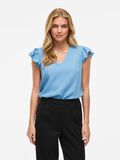 VILA VILIKA V-HALS TOP MET KAPMOUWEN, Blissful Blue, highres - 14112802_BlissfulBlue_003.jpg