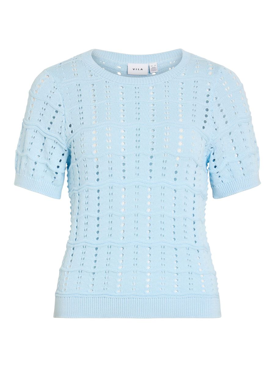 Product carousel image - VISIDONA SHORT SLEEVED KNITTED TOP, Nantucket Breeze | 2