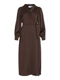 Product image thumbnail - MIDI Z DŁUGIM RĘKAWEM SUKIENKA Z KOPERTOWYM PRZODEM, Coffee Bean | 6