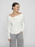 VILA À ÉPAULES DÉNUDÉES PULL EN MAILLE, Cloud Dancer, highres - 14105978_CloudDancer_003.jpg