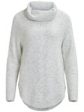 Vila GESTRICKTER PULLOVER, Super Light Grey Melange, highres - 14042172_SuperLightGreyMelange_001.jpg