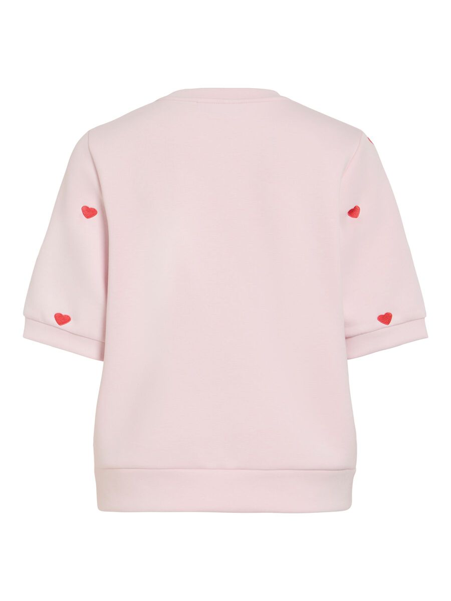 Product carousel image - VISIF SHORT ROUND NECK SHORT SLEEVED SWEATSHIRT, Cherry Blossom | 2