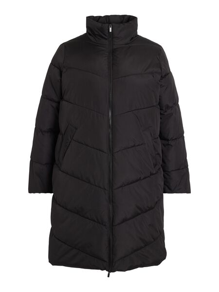 Vila CURVE - HIGH NECK COAT, Black, highres - 14087812_Black_001.jpg
