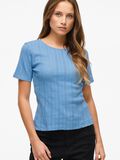 VILA RONDE HALS TOP MET KORTE MOUWEN, Blissful Blue, highres - 14101755_BlissfulBlue_007.jpg