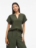 VILA VIMARLEE SPLIT NECK SHORT SLEEVED TOP, Deep Depths, highres - 14108917_DeepDepths_003.jpg