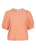 VILA VIMINERA ROUND NECK SHORT SLEEVED TOP, Cadmium Orange, highres - 14106721_CadmiumOrange_001.jpg