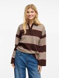 VILA VIBALO LONG SLEEVED POLO SHIRT, Coffee Bean, highres - 14109894_CoffeeBean_1234538_003.jpg