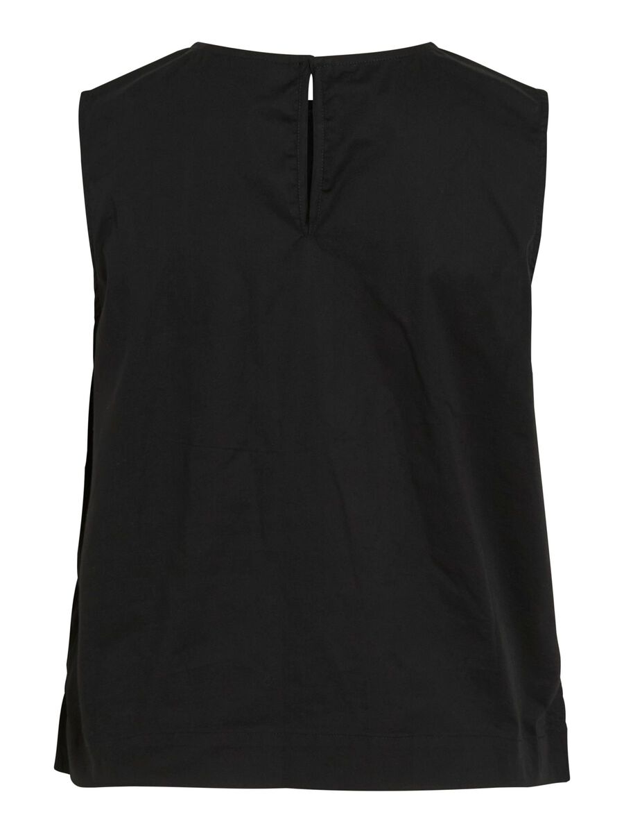 Carousel image - VIVALENCIA ROUND NECK SLEEVELESS TOP, Black Beauty | 7