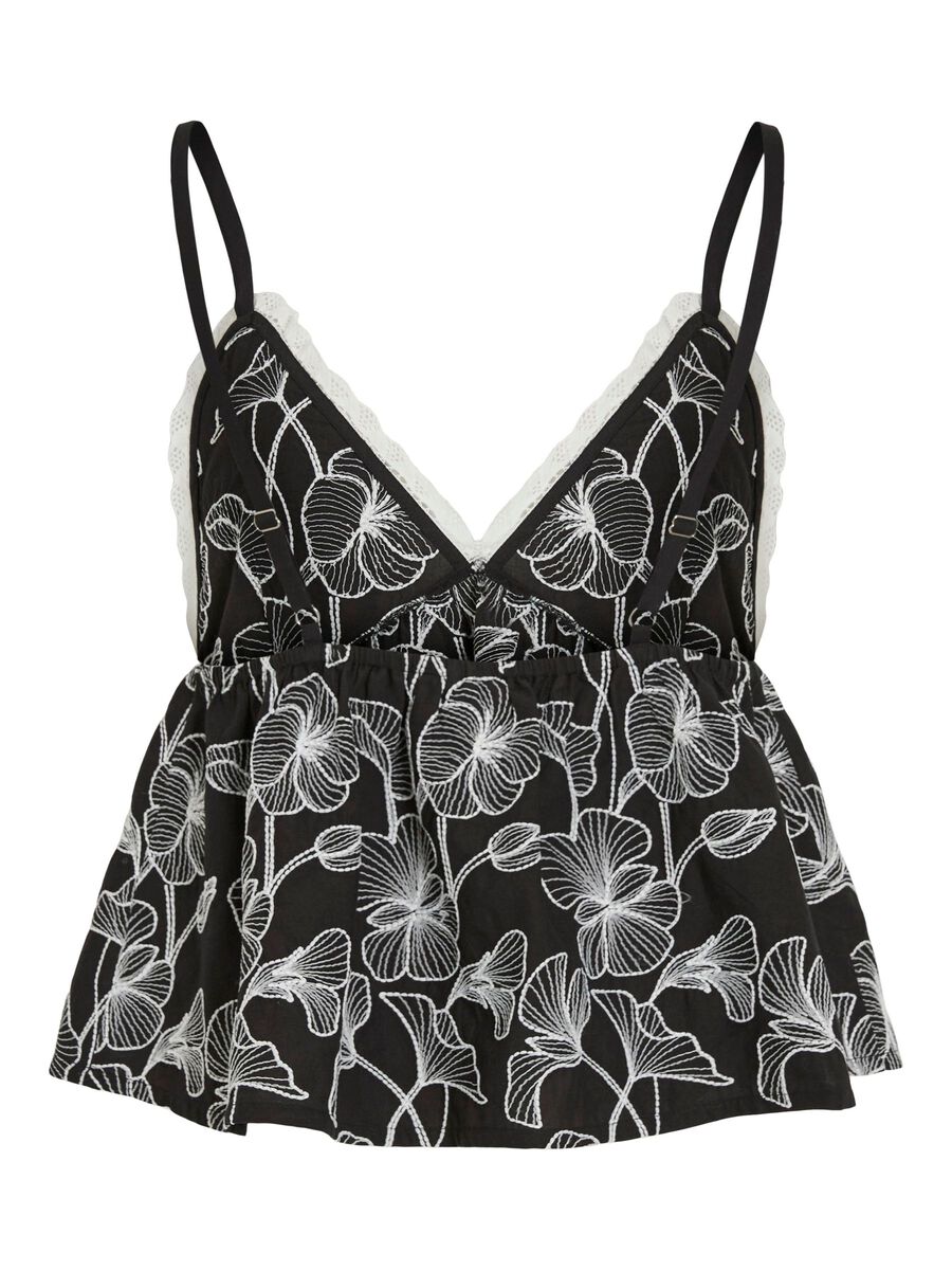VILA VISARA V-NECK STRAP TOP, Black, highres - 14112317_Black_1236708_002.jpg