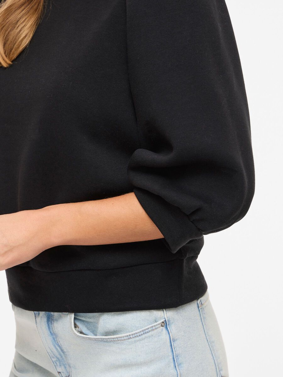 Carousel image - VIVERA 3/4 SLEEVED SWEATSHIRT, Black | 3