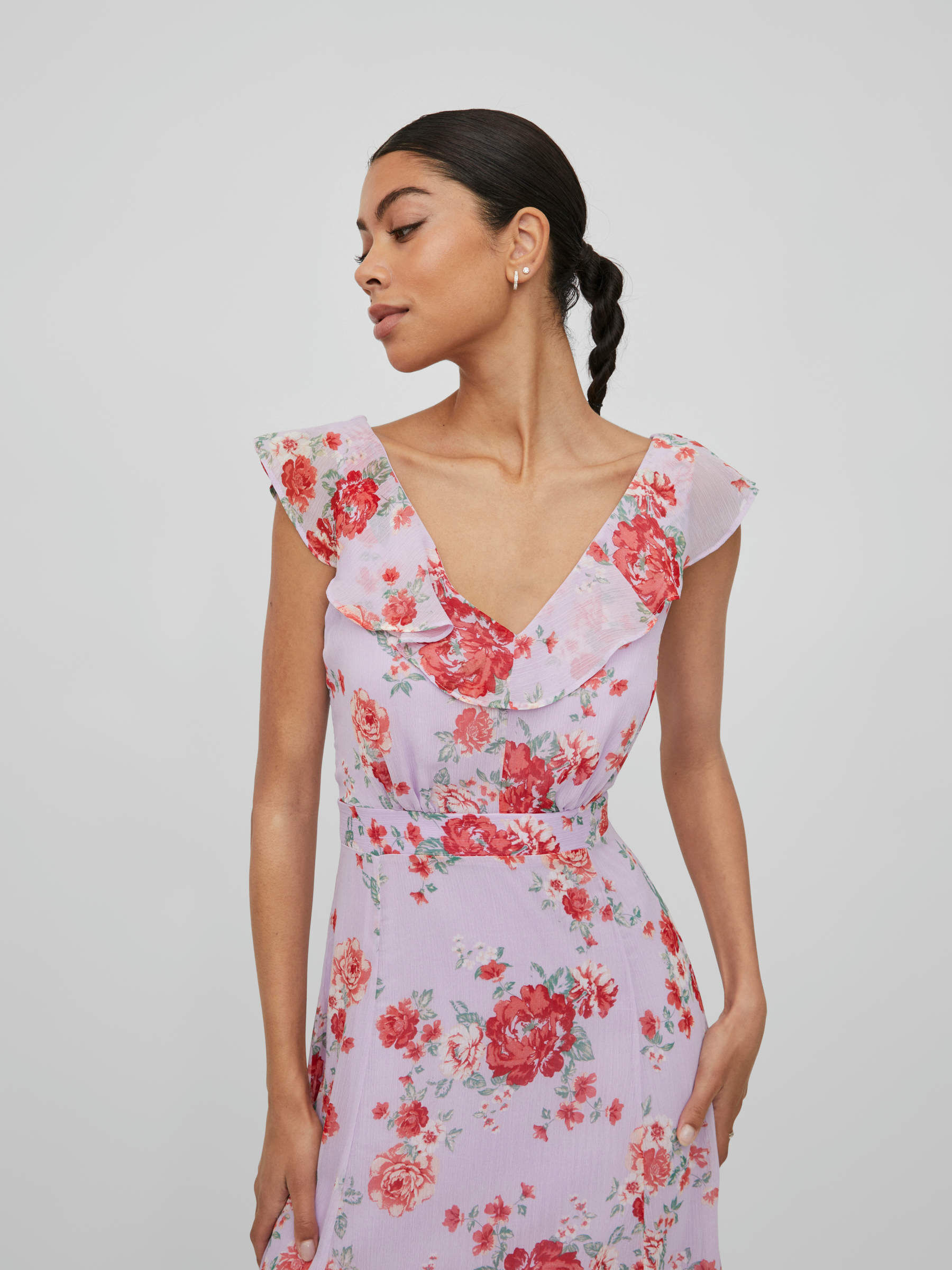 Vila floral hotsell maxi dress