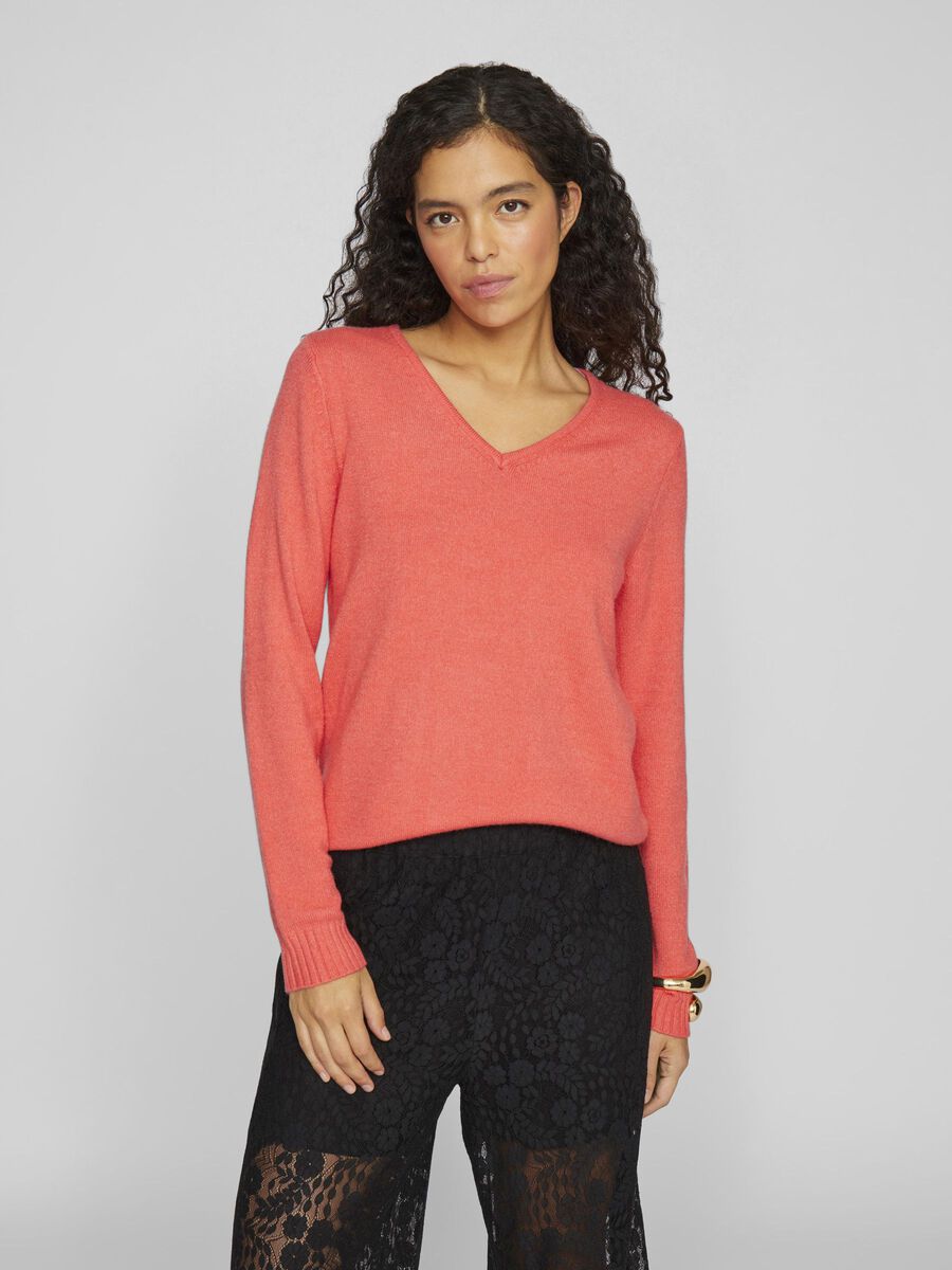 VILA VIRIL V-NECK KNITTED PULLOVER, Dubarry, highres - 14042769_Dubarry_958941_003.jpg