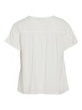VILA V-NECK SHORT SLEEVED TOP, Snow White, highres - 14106951_SnowWhite_002.jpg