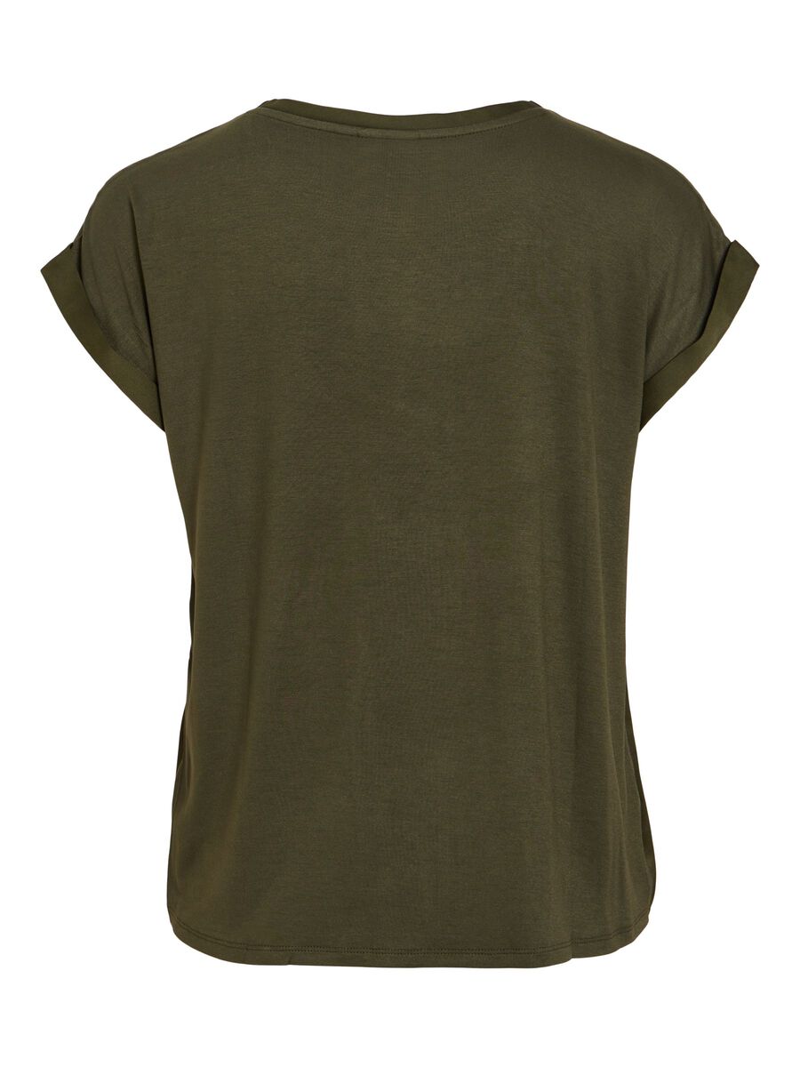 Carousel image - VIELLETTE SHORT SLEEVED TOP, Forest Night | 6