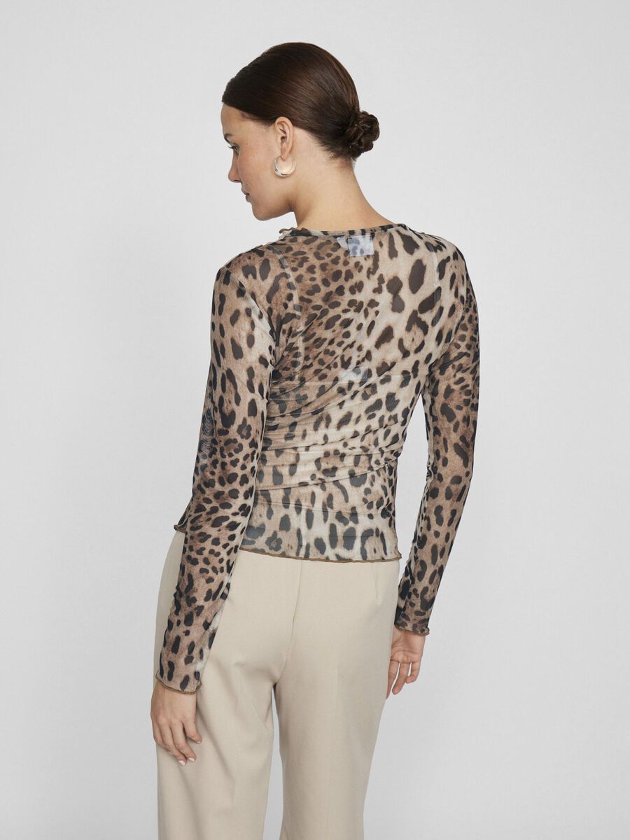 VILA MESH LONG SLEEVED TOP, Black, highres - 14106611_Black_1201409_004.jpg