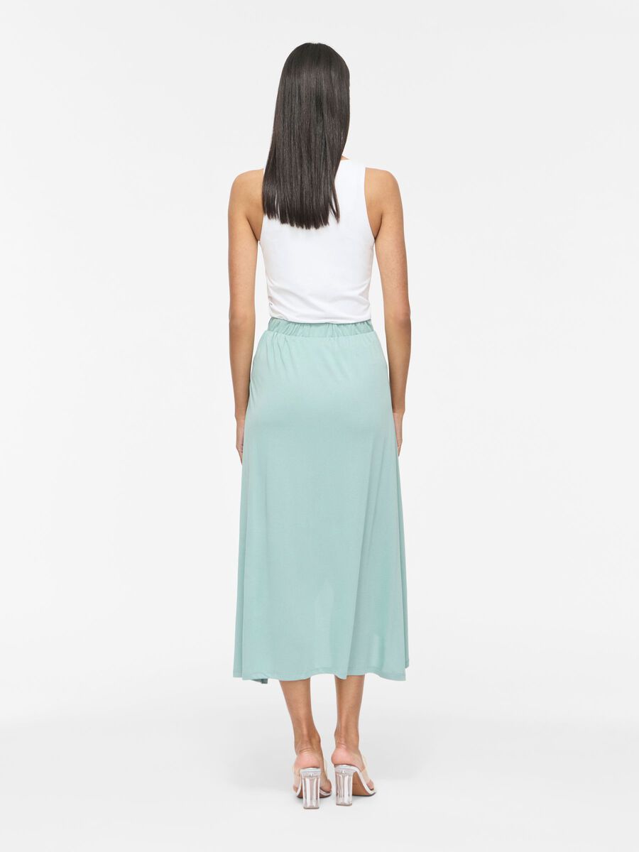 Product carousel image - HIGH WAIST MIDI SKIRT, Blue Surf | 2