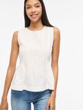 Product image thumbnail - VIJIMBA ROUND NECK SLEEVELESS TOP, Snow White | 3
