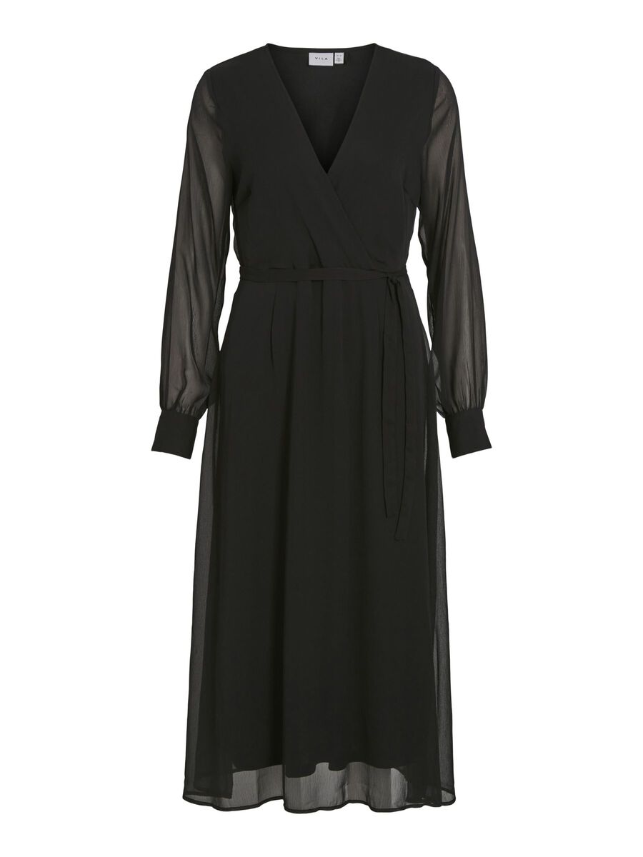 Carousel image - VIFALIA LANE MOUWEN MAXI-JURK, Black | 6