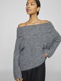 VILA OFF SHOULDER STICKAD TRÖJA, Medium Grey Melange, highres - 14104910_MediumGreyMelange_007.jpg