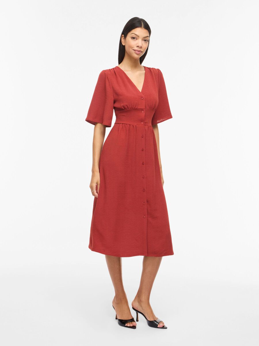 Product carousel image - VESTIDO MIDI, Burnt Henna | 1