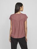 VILA DETAILED SHORT SLEEVED TOP, Rose Brown, highres - 14099307_RoseBrown_004.jpg