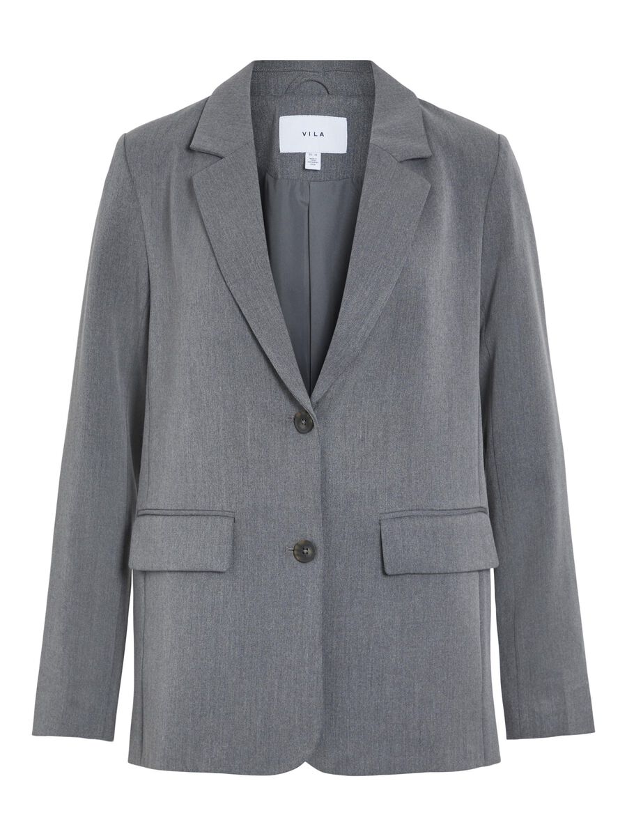 VILA VIVARONE LOOSE FIT BLAZER, Medium Grey Melange, highres - 14096218_MediumGreyMelange_001.jpg