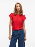 VILA ROUND NECK SHORT SLEEVED TOP, Racing Red, highres - 14110629_RacingRed_003.jpg